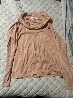 Workshop Republic Clothing Dusty Pink Cowl Neck Pullover